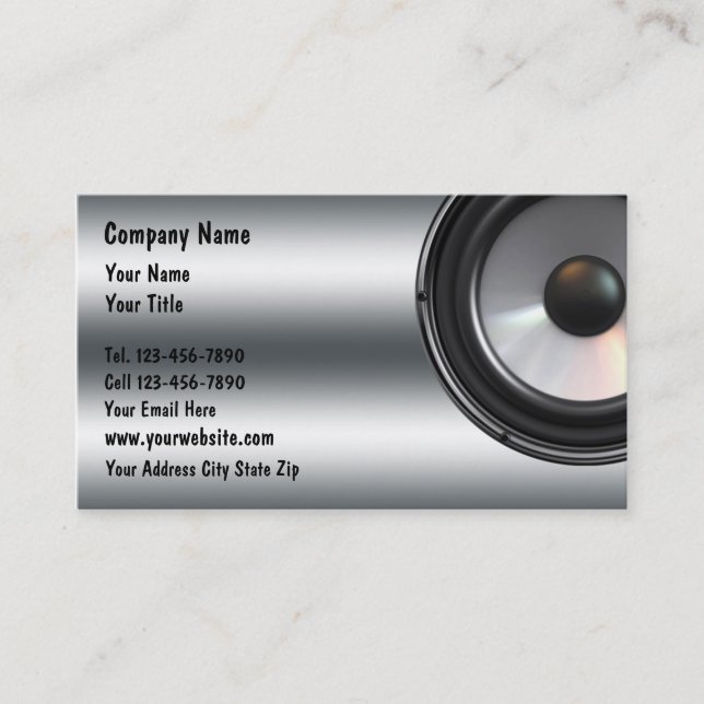 Tarjetas de visita de DJ (Anverso)