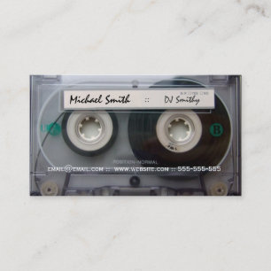 Tarjetas de visita de DJ de la cinta de casete