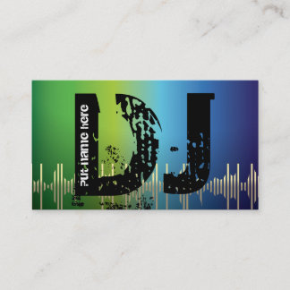 Tarjetas de visita de DJ Disk jockey