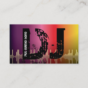 Tarjetas de visita de DJ Disk jockey