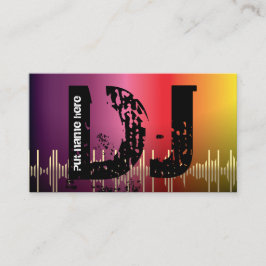 Tarjetas de visita de DJ Disk jockey