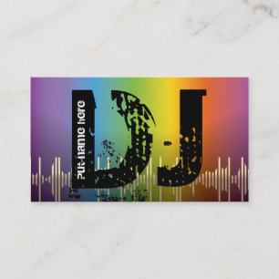 Tarjetas de visita de DJ Disk jockey