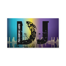 Tarjetas de visita de DJ Disk jockey