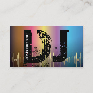 Tarjetas de visita de DJ Disk jockey