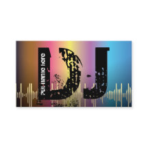 Tarjetas de visita de DJ Disk jockey