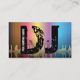 Tarjetas de visita de DJ Disk jockey