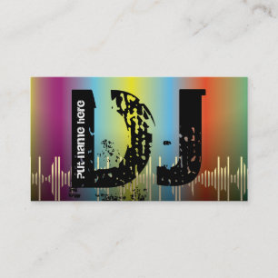 Tarjetas de visita de DJ Disk jockey
