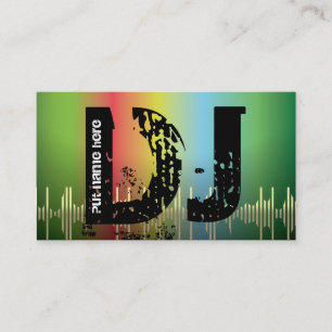 Tarjetas de visita de DJ Disk jockey