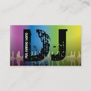 Tarjetas de visita de DJ Disk jockey