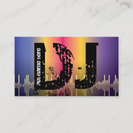 Tarjetas de visita de DJ Disk jockey