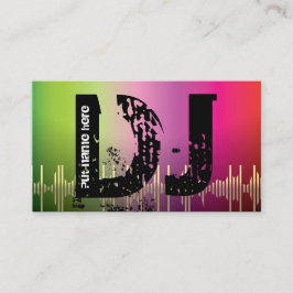 Tarjetas de visita de DJ Disk jockey