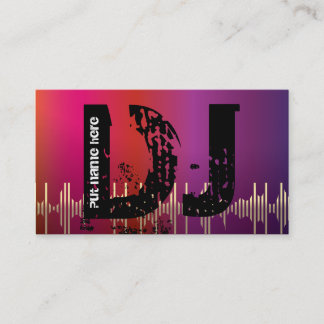Tarjetas de visita de DJ Disk jockey