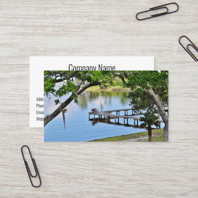 Tarjetas de visita de Dock en Lakeside (Anverso/Reverso In Situ)
