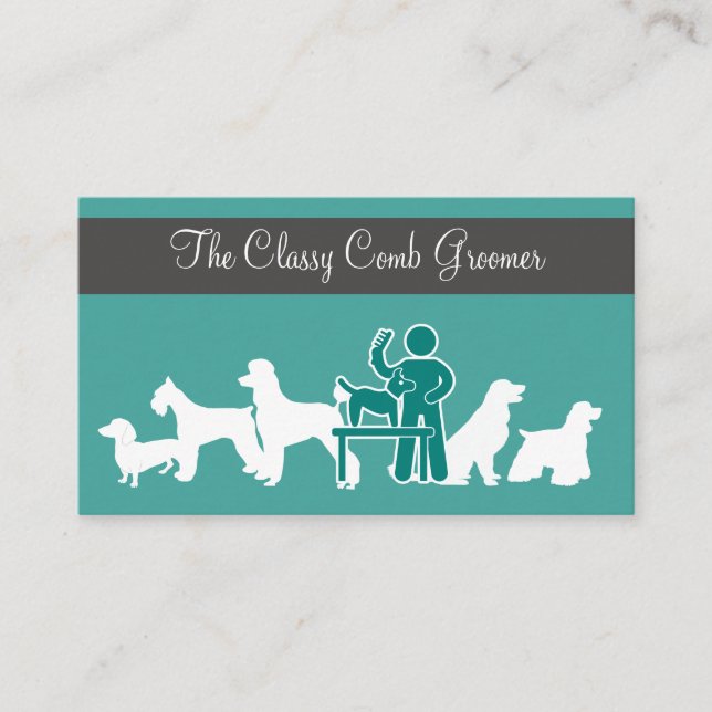 Tarjetas de visita de Dog Groomer (Anverso)