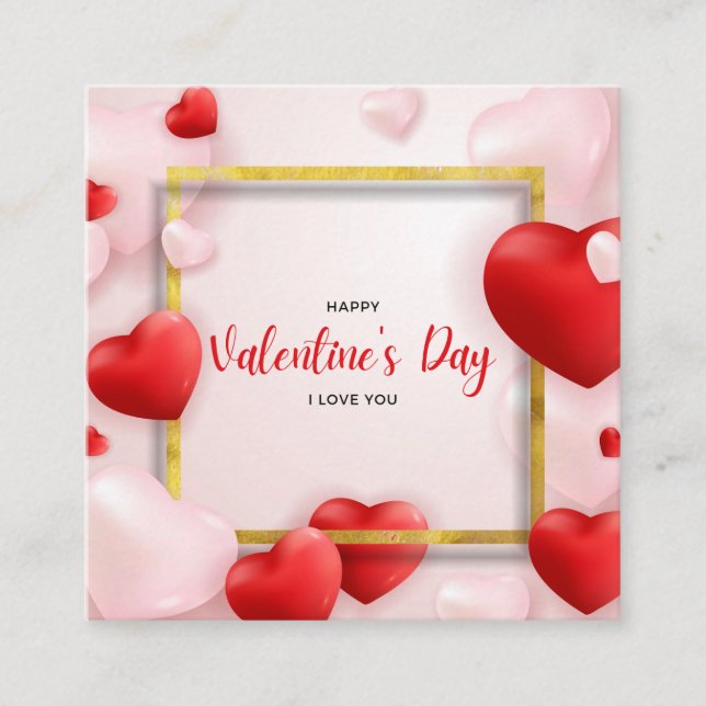tarjetas de visita de el día de San Valentín (Anverso)