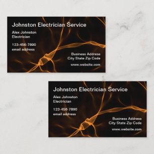 Tarjetas de visita de electricidad de doble lado