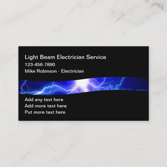 Tarjetas de visita de Electricidad más Coolest (Anverso)