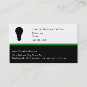 Tarjetas de visita de electricista
