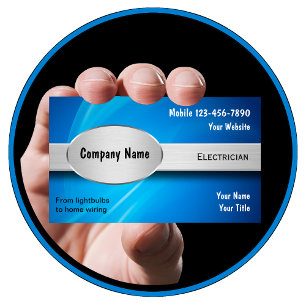 Tarjetas de visita de electricista