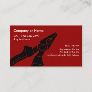 Tarjetas de visita de electricista