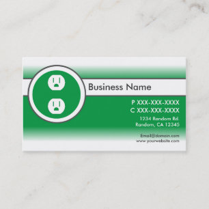 Tarjetas de visita de electricista de personalizad