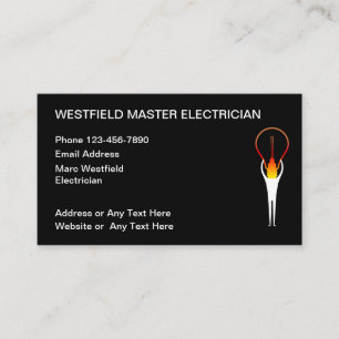 Tarjetas de visita de Electricista Maestro Cool