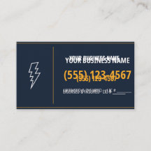 Tarjetas de Visita de Electricista, Nombre y Teléf