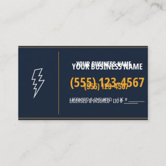 Tarjetas de Visita de Electricista, Nombre y Teléf