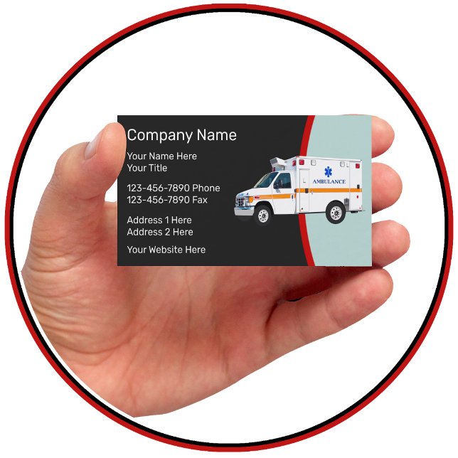 Tarjetas de visita de emergencia médica EMS (Subido por el creador)