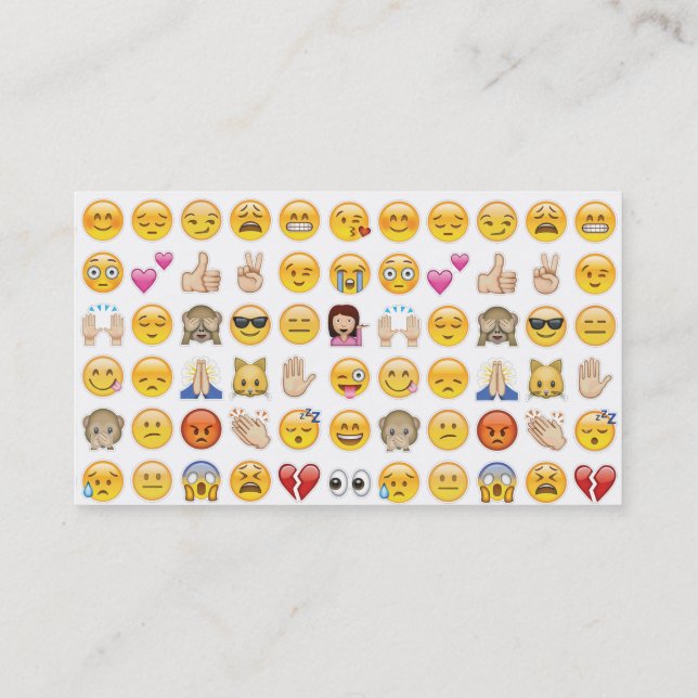 tarjetas de visita de emoji (Reverso)