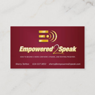 Tarjetas de visita de Empowered2Speak