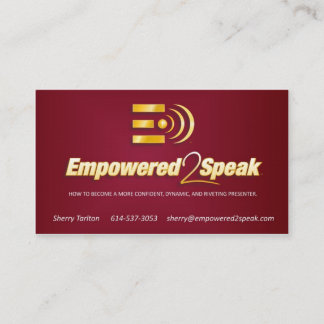 Tarjetas de visita de Empowered2Speak