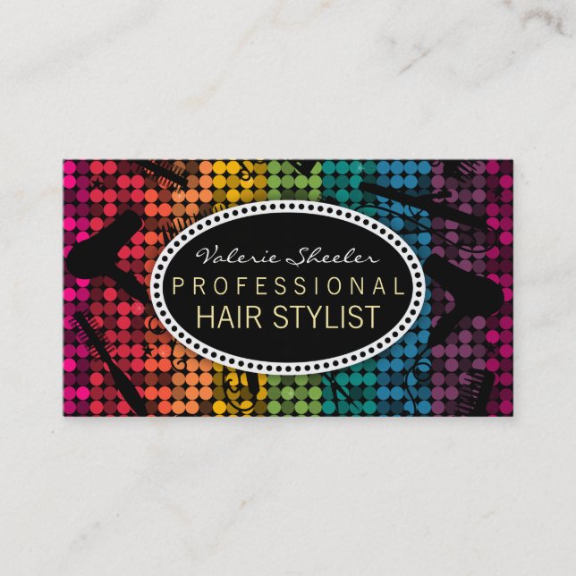 Tarjetas de visita de encargo atractivas del salón (Anverso)