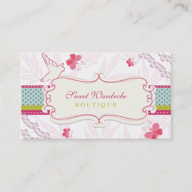 Tarjetas de visita de encargo caprichosas dulces (Anverso)