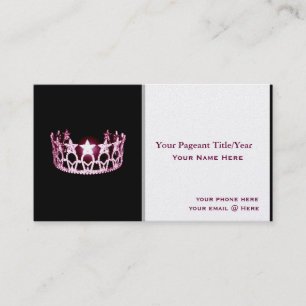 Tarjetas de visita de encargo de la corona del