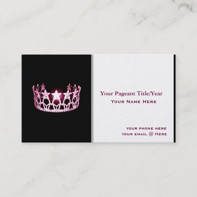 Tarjetas de visita de encargo de la corona del (Anverso)