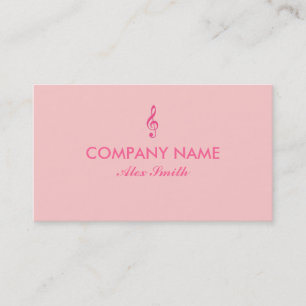 Tarjetas de visita de encargo de la música rosada