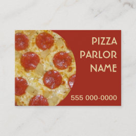 Tarjetas de visita de encargo de la sala de pizza