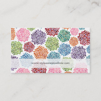 Tarjetas de visita de encargo de las flores