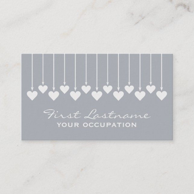 Tarjetas de visita de encargo de los corazones de (Anverso)