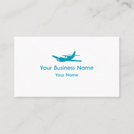 Tarjetas de visita de encargo del aeroplano azul