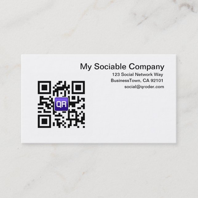 Tarjetas de visita de encargo del código de QR (Anverso)