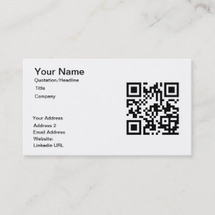 Tarjetas de visita de encargo del código de QR