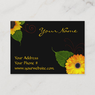 Tarjetas de visita de encargo del girasol
