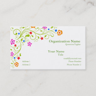 Tarjetas de visita de encargo florales