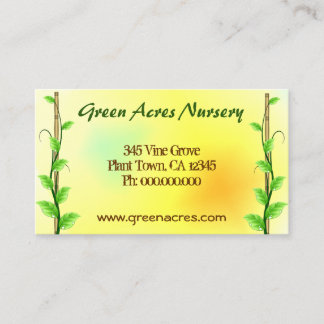 Tarjetas de visita de enfermería de planta de vino
