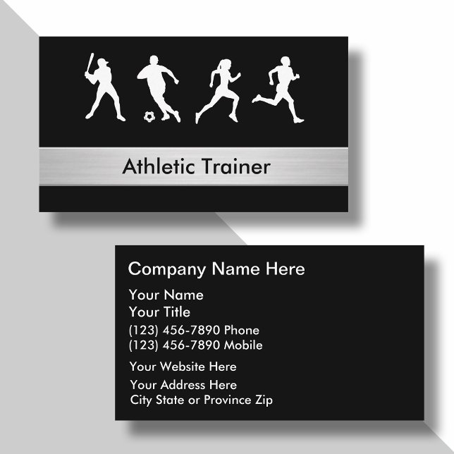 Tarjetas de visita de entrenador atlético (Subido por el creador)