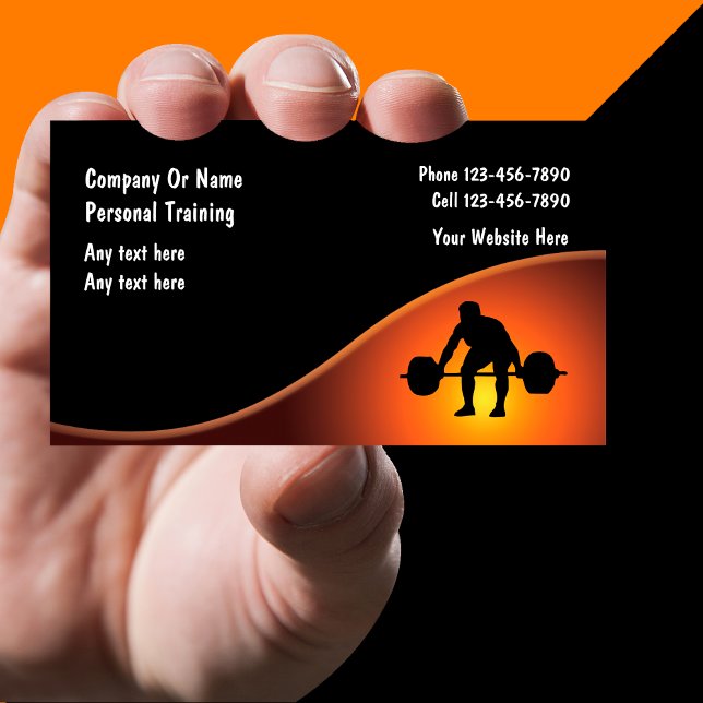 Tarjetas de visita de entrenador personal (Subido por el creador)