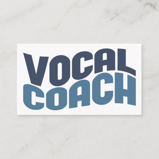 Tarjetas de visita de entrenador vocal (Anverso)