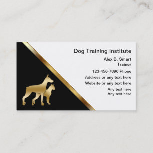 Tarjetas de visita de entrenamiento de perros